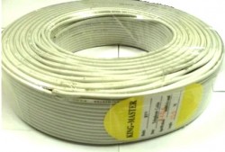 Cáp điện thoại 2 line Kingmaster (cuộn 150m, trắng)