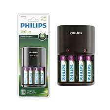 Bộ sạc pin 2A/3A Philips 200mAh + 4 viên pin sạc 2100 (SCB1490NB/12)