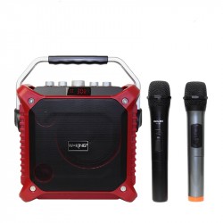 Loa Bluetooth không dây karaoke kèm mic Wking K3 đỏ