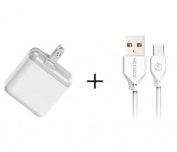 Combo sạc cáp du lịch UM2 3.1A - Micro L-L219 xám