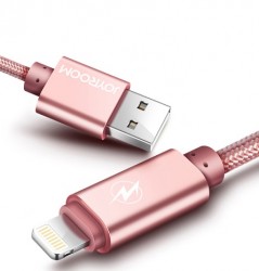 Dây Cáp Lightning kẽm hợp kim 1m S-Q1 vàng hồng