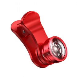 Bộ Lens Ống Kính Điện Thoại 3 In 1 Baseus đỏ