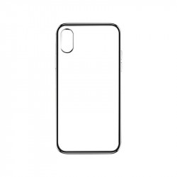 Ốp trong suốt viền kim loại cho iphone X BP362 Bạc