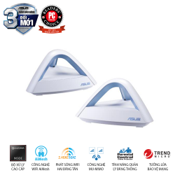 Lyra Trio Router MAP-AC1750 (MESH WI-FI), Chuẩn AC3500 MIMO AiMesh 360 WIFI Mesh, 2 băng tần, AiProtection (2PACK/BOX)