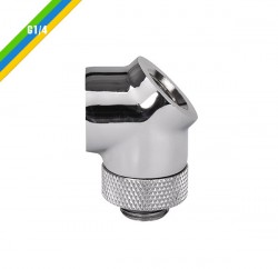 FITTING PACIFIC G1/4 45 DEGREE ADAPTER - CHROME/DIY (CL-W051-CU00SL-A)