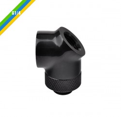 FITTING PACIFIC G1/4 45/90 DEGREE ADAPTER - BLACK (CL-W053-CU00BL-A)