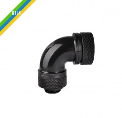 FITTING PACIFIC G1/4 90-DEGREE - MTF - BLACK 16MM (CL-W097-CA00BL-A)