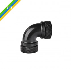 FITTING PACIFIC PETG 90-DEGREE DUAL - BLACK (CL-W099-CA00BL-A)