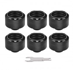 FITTING PACIFIC C-PRO G1/4 PETG - BLACK -PACK 6 PCS (CL-W214-CU00BL-B)