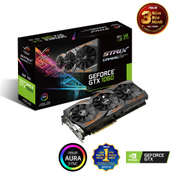 VGA CARD ASUS GTX1060 A6G ROG STRIX GAMING 6GB DDR5 256BIT 3 FAN