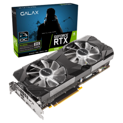 VGA CARD GALAX RTX2080 EX BLACK 1 CLICK OC 8G GDDR6 2 FAN (28NSL6UCU9EN)