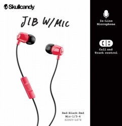 Tai nghe có dây in-ear SKULLCANDY JIB Màu đỏ đen (SK-S2DUY-L676)