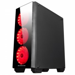 CASE XIGMATEK SIROCON II EN41794 (2 mặt kính cường lực, 3 FAN RED LED)