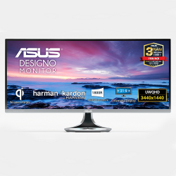 Màn Hình Cong Thiết Kế ASUS MX34VQ 34" 2K 21:9 Sạc Không Dây Qi Loa Harman Kardon