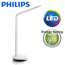 Đèn bàn bảo vệ mắt PHILIPS LED LEVER 72007 màu bạc SILVER (CS 5W, gấp gọn được, xoay 90 độ)