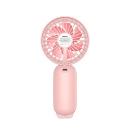 Quạt cầm tay mini Fan BASEUS CXYHC-04 màu hồng, có đèn led đom đóm