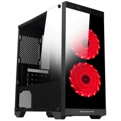 Vỏ Case máy tính XIGMATEK SCORPIO TG EN42555 (2 mặt kính cường lực, trước có sẵn 2 fan red led, lắp thêm được 3 fan 12cm)