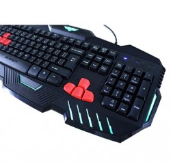 Bàn Phím có dây NEWMEN KB810 Màu Đen, led viền xanh lá, siêu êm, siêu bền