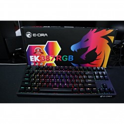 Bàn phím cơ ngắn TKL E-DRA EK387 BLACK RGB BROWN SW (87Keys/BrownSW/Led RGB)