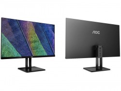 Màn hình phẳng 23.8" AOC 24V2Q, tấm nền IPS, tấn số quét 75hz, HDMI/DP, viền siêu mỏng, black