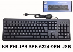 Bàn Phím Có Dây Philips SPK 6224 - Màu Đen