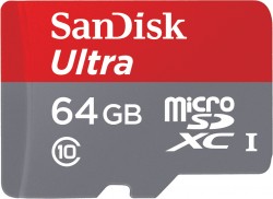 Thẻ nhớ MicroSD 64GB SANDISK Ultra C10 80MB/s (SDSQUNS-064G-GN3MN)