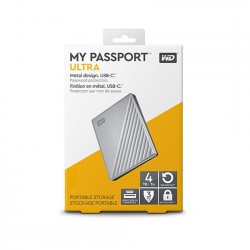 Ổ Cứng Di Động WD 2.5 4TB My Passport Ultra USB 3.0 Type C (WDBFTM0040BSL, Màu Bạc)
