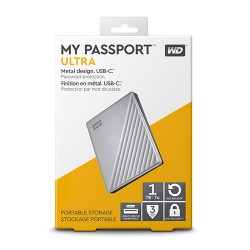 Ổ cứng gắn ngoài WD 2.5 1TB My Passport Ultra USB 3.0 Type C (WDBC3C0010BSL)