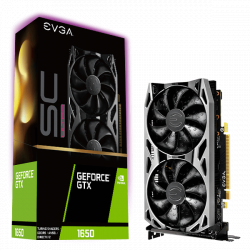 VGA CARD EVGA GeForce GTX 1650 SC ULTRA GAMING 4GB GDDR5, Dual Fan, Metal Backplate