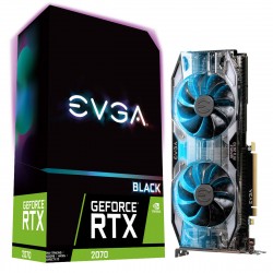 VGA CARD EVGA GeForce RTX 2070 XC BLACK GAMING, 8GB GDDR6, Dual HDB Fans, RGB LED, Metal Backplate