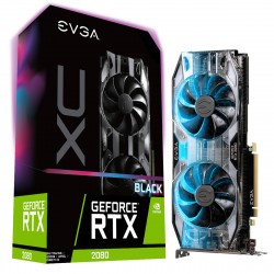 CARD VGA EVGA GeForce RTX 2080 XC BLACK EDITION GAMING, 8GB GDDR6, Dual HDB Fans, RGB LED, Metal Backplate