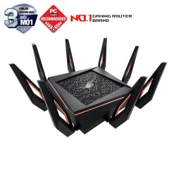ASUS ROG Rapture GT-AX11000 (Gaming Router) AX11000 WTFast, AiMesh 360 WIFI Mesh, 3 băng tần, chipset Broadcom, AiProtection, USB 3.0