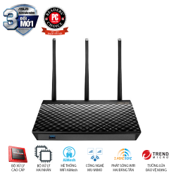 ASUS RT-AC66U (Mobile Gaming) Chuẩn AC1750 AiMesh 360 WIFI Mesh, 2 băng tần, chipset Broadcom, AiProtection, USB 3.0