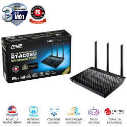 Router Wifi Mesh Asus RT-AC66U B1 Băng Tần Kép AC1750 AiProtection