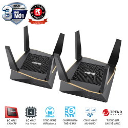 ASUS RT-AX92U (AiMesh Router) AX6100 MU-MIMO WTFast AiMesh 360 WIFI, 3 băng tần, chipset Broadcom, AiProtection, USB 3.0 (2 cái/Pack)