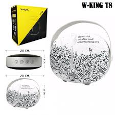 Loa không dây/Speaker Bluetooth W-KING T8 HIFI Nốt nhạc đen (30W/2000mAh/AUX/USB)