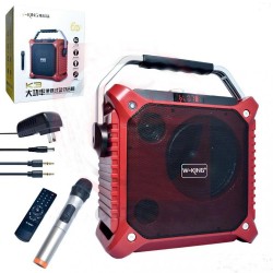 Loa di động xách tay hát Karaoke W-KING K2, Màu đỏ, Công suất 30W, kết nối Bluetooth/đọc thẻ TF/Jack 3.5mm (kèm 1 Micro không dây)