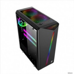 VO CASE JETEK G9321 WHITE (1 mặt kính CL, 2 Led strip trước, No Fan)
