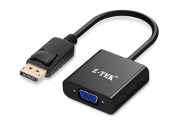 Đầu Chuyển DISPLAYPORT TO VGA Z-TEK ZY333 0.2M - Màu Đen