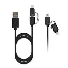 Cáp đa năng 2 in 1 micro USB + lightning KASHIMURA (KL-19)
