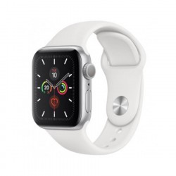 APPLE WATCH SERIES 5 44MM GPS - MWVD2 (Viền nhôm màu bạc, dây cao su trắng)