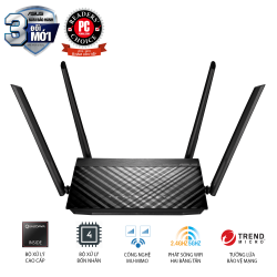 ROUTER WIFI ASUS RT-AC59U AC1500 MOBILE GAMING (CHUẨN MU-MIMO, 2 BĂNG TẦN, USB, STREAM 4K)