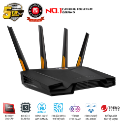 ASUS TUF GAMING AX3000 (Gaming Router) Wifi AX3000 2 băng tần, Wifi 6 (802.11ax), AiMesh WIFI Mesh, MU-MIMO, AiProtection, USB 3.1