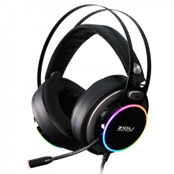 Tai nghe trùm đầu HEADPHONE ZIDLI ZH20 BLACK (USB 7.1/có Micro/LED RGB RING)