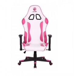 Ghế Game E-DRA MARS EGC202 WHITE PINK (Chân Xoay/Đệm Lưng/Cổ)