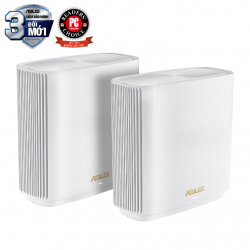 Bộ Mesh Wifi ASUS XT8 WiFi 6 (Chuẩn AX6600, 3 băng tần, AiProtection, Parental Control)
