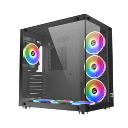 CCASE XIGMATEK AQUARIUS PLUS BLACK (EN43330) (2 mặt kính cường lực, lắp được10 fan)