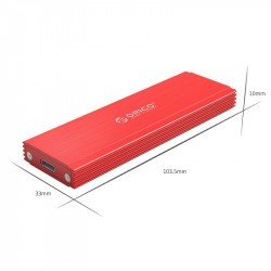 Box M2 NVMe SSD Orico (PRM2-C3-RD) (2230/2242/2260/2280/Type C/Red)
