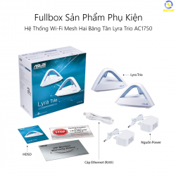 Bộ phát sóng Wifi Mesh ASUS LYRA TRIO MAP-AC1750 AC1750 (2 chiếc/pack/Aiprotection/2 băng tần)