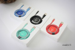 Cáp USB-A to Lightning Innostyle Jazzy 1.5m IAL150tAQU(Xanh ngọc,2.4A)